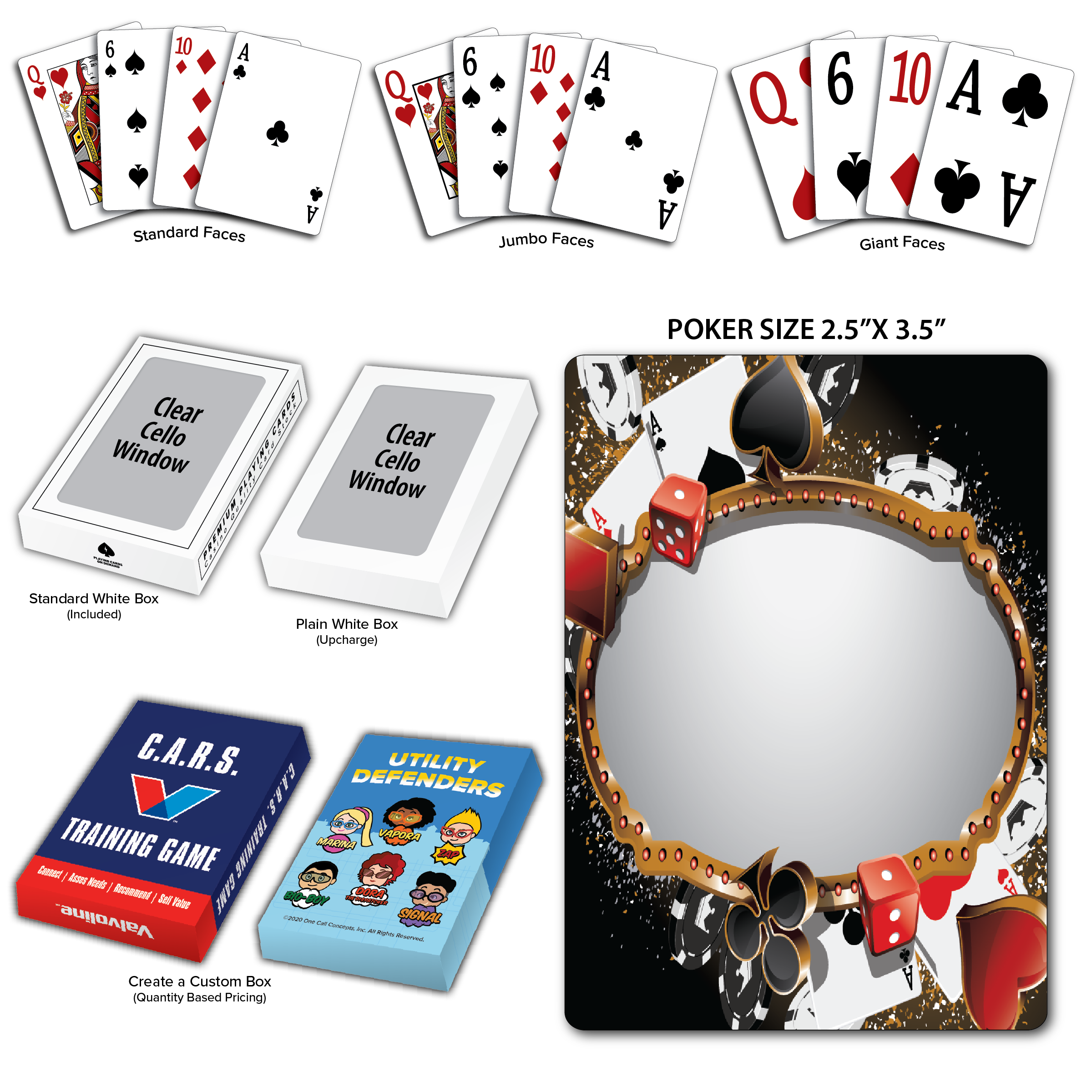 Casino Nights Theme Poker Size Playing Cards 3