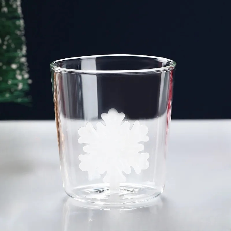 10.15oz Christmas Glass Cup 2