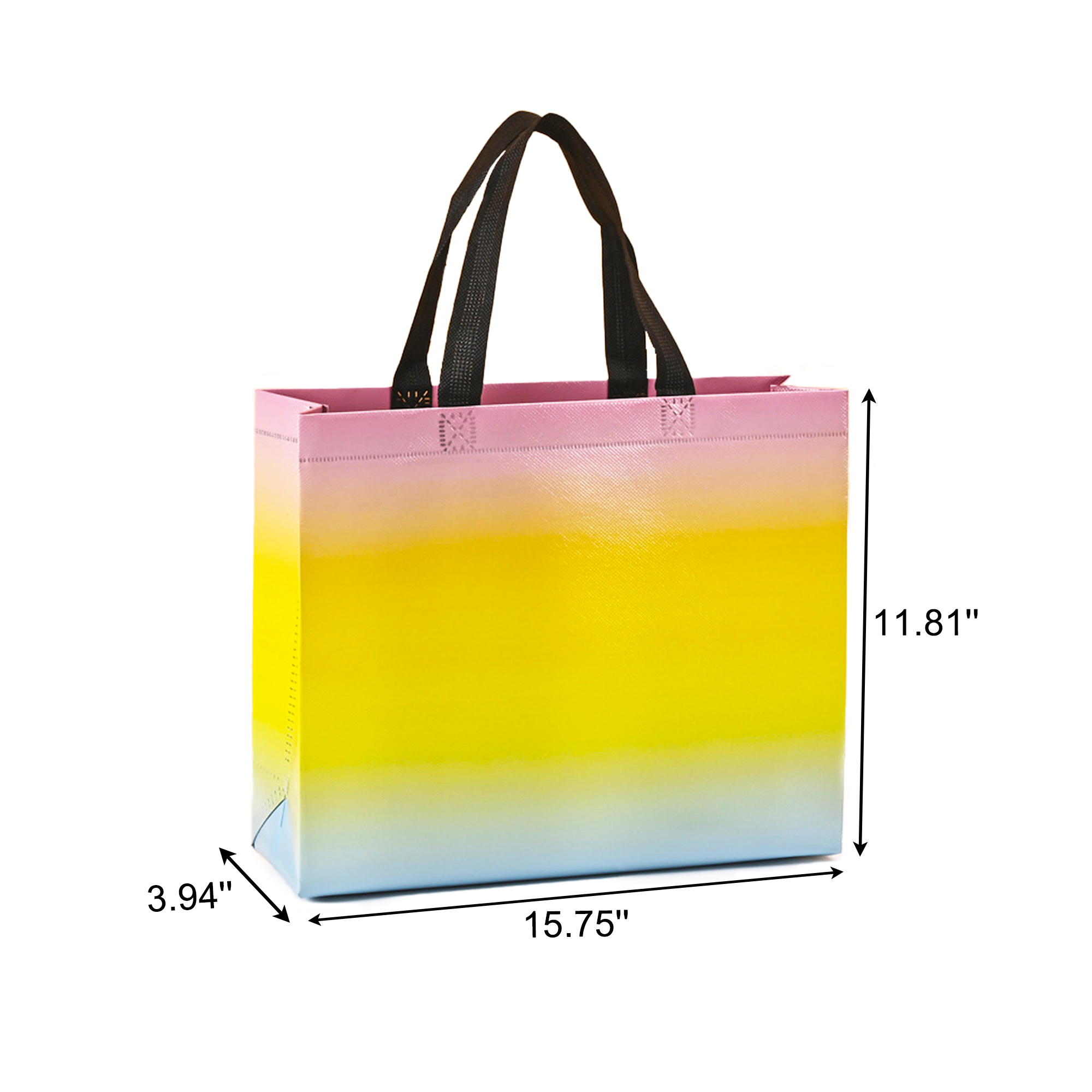 Gradient Color Nonwoven Tote Shopping Bag 1