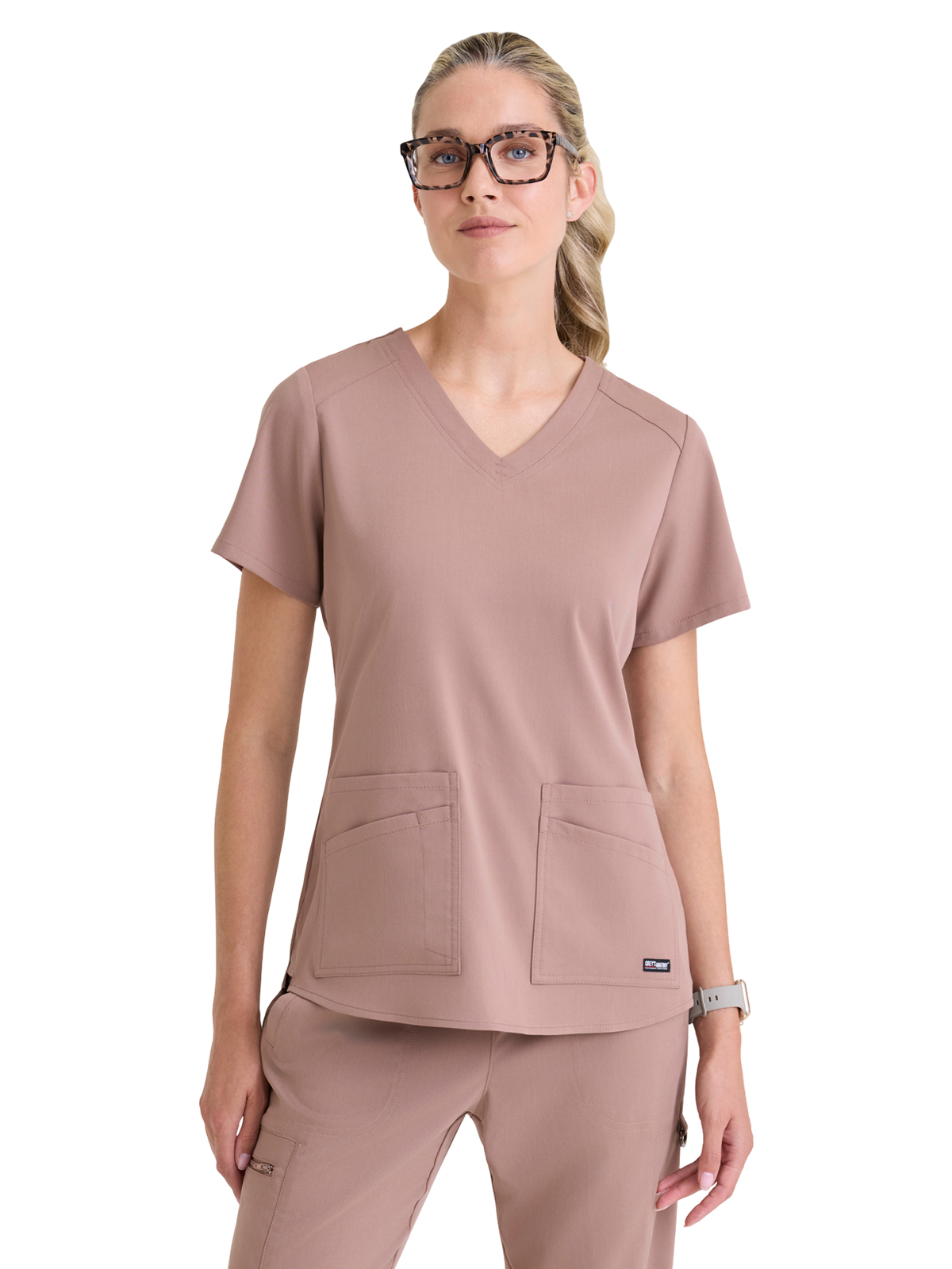 Grey's Anatomy Spandex Stretch - Women's Four-Pocket V-Neck Emma Scrub Top 61