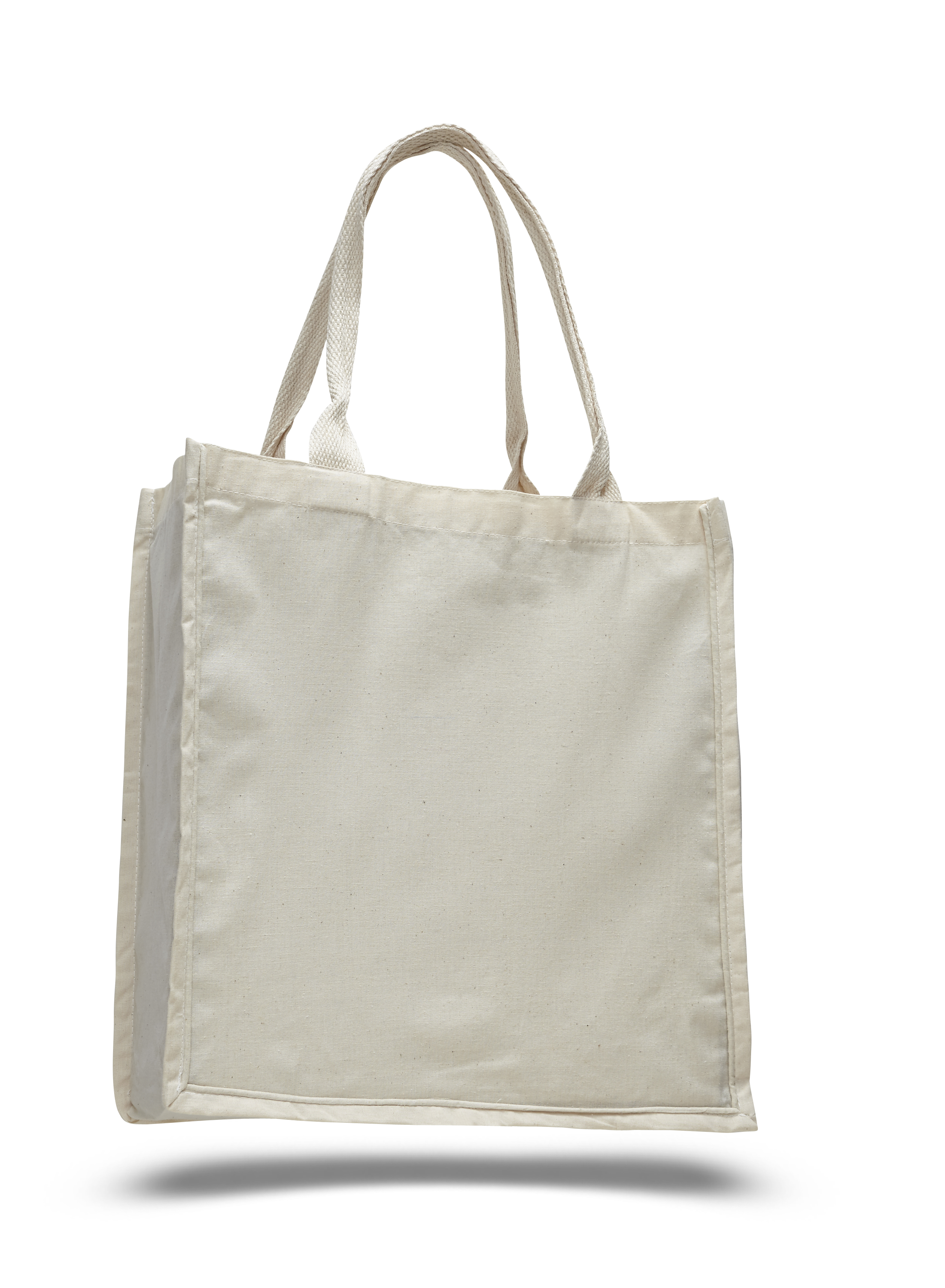 Fancy Shopper Bag - Natural, custom tote bag with logo imprint 2
