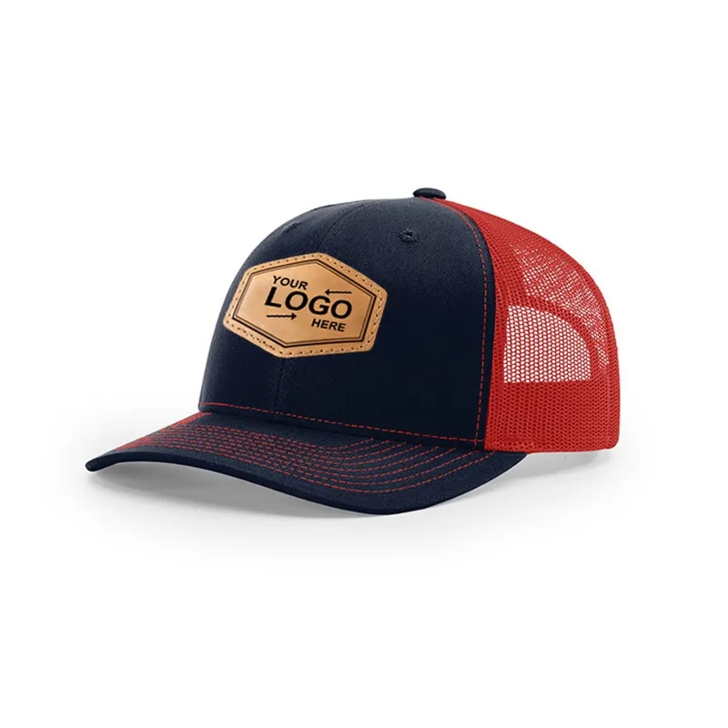 Leather Patch Trucker Hats 6