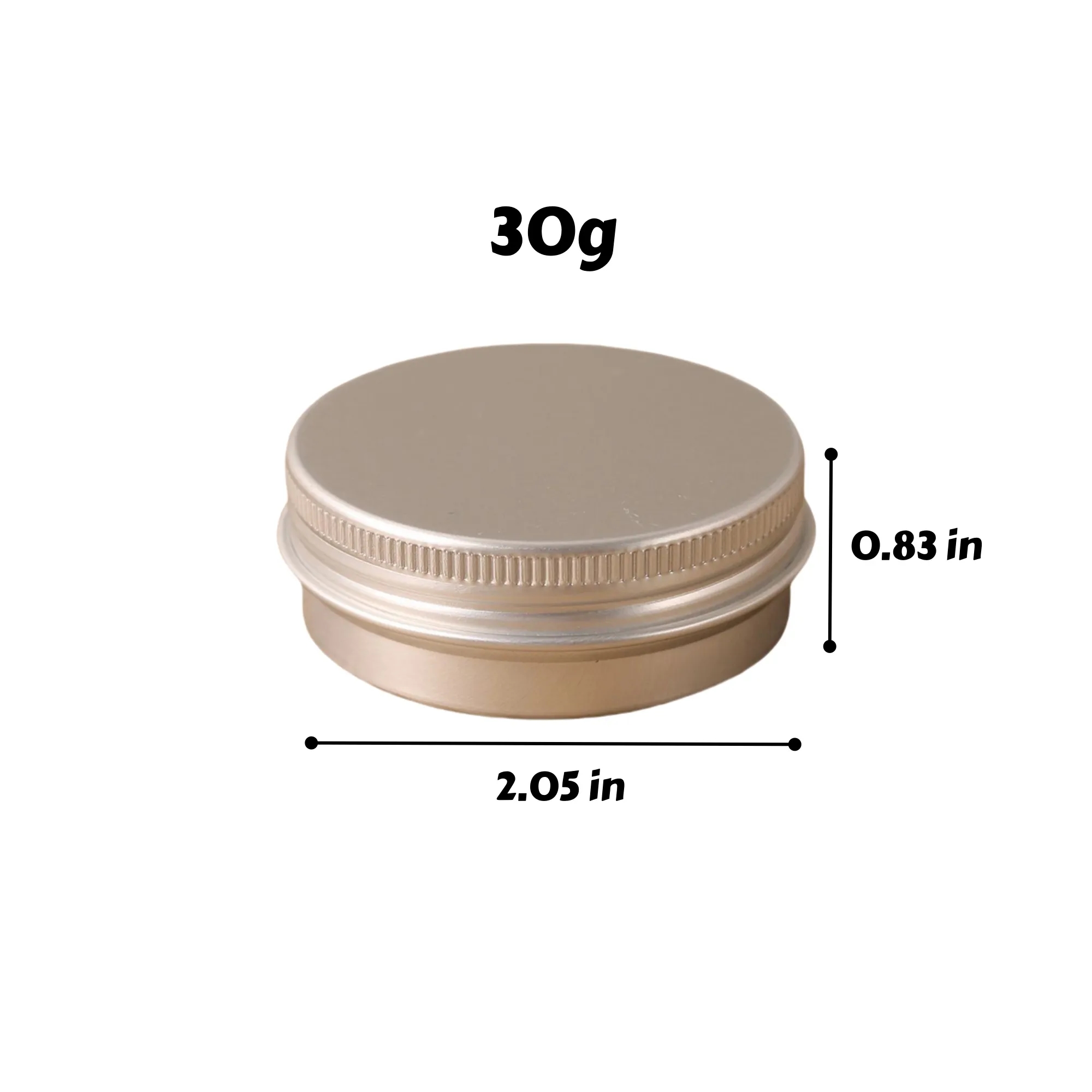 Round Aluminum Tin Leakproof Travel Container 2