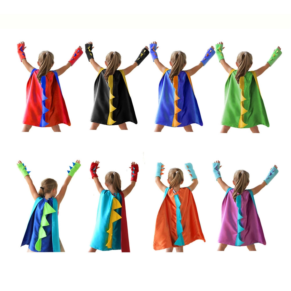 Toddler Cute Dinosaur Dress-Up Cape With Arm Cuff 3