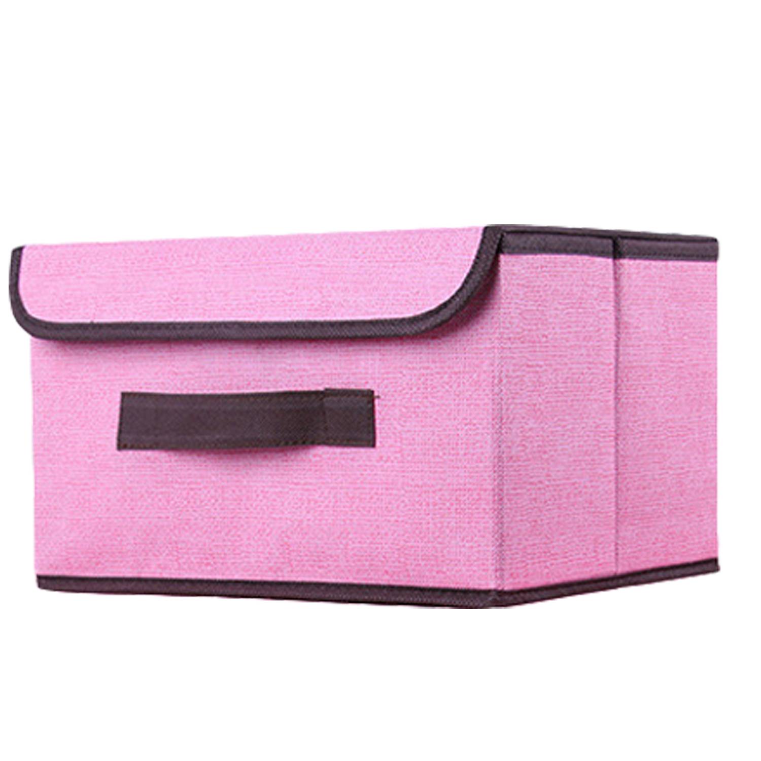 Linen Foldable Storage Box w/ Flip Lid 9