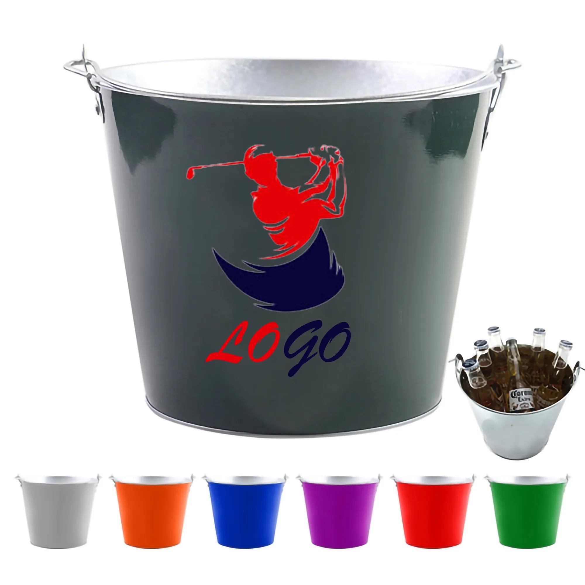 Custom Premium Metal Ice Bucket 2