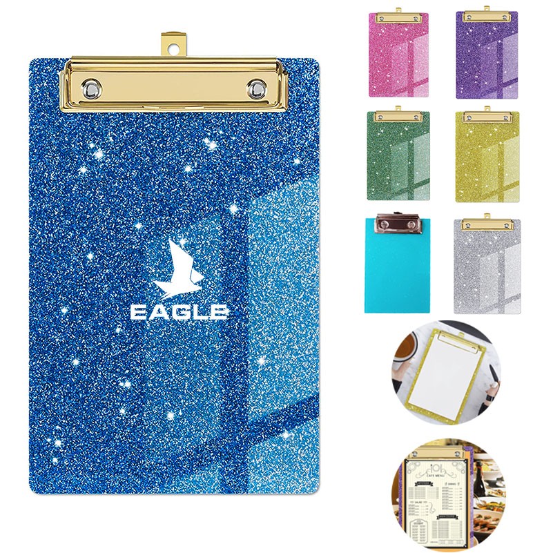 Glitter Acrylic Cilpboard With Clip 2