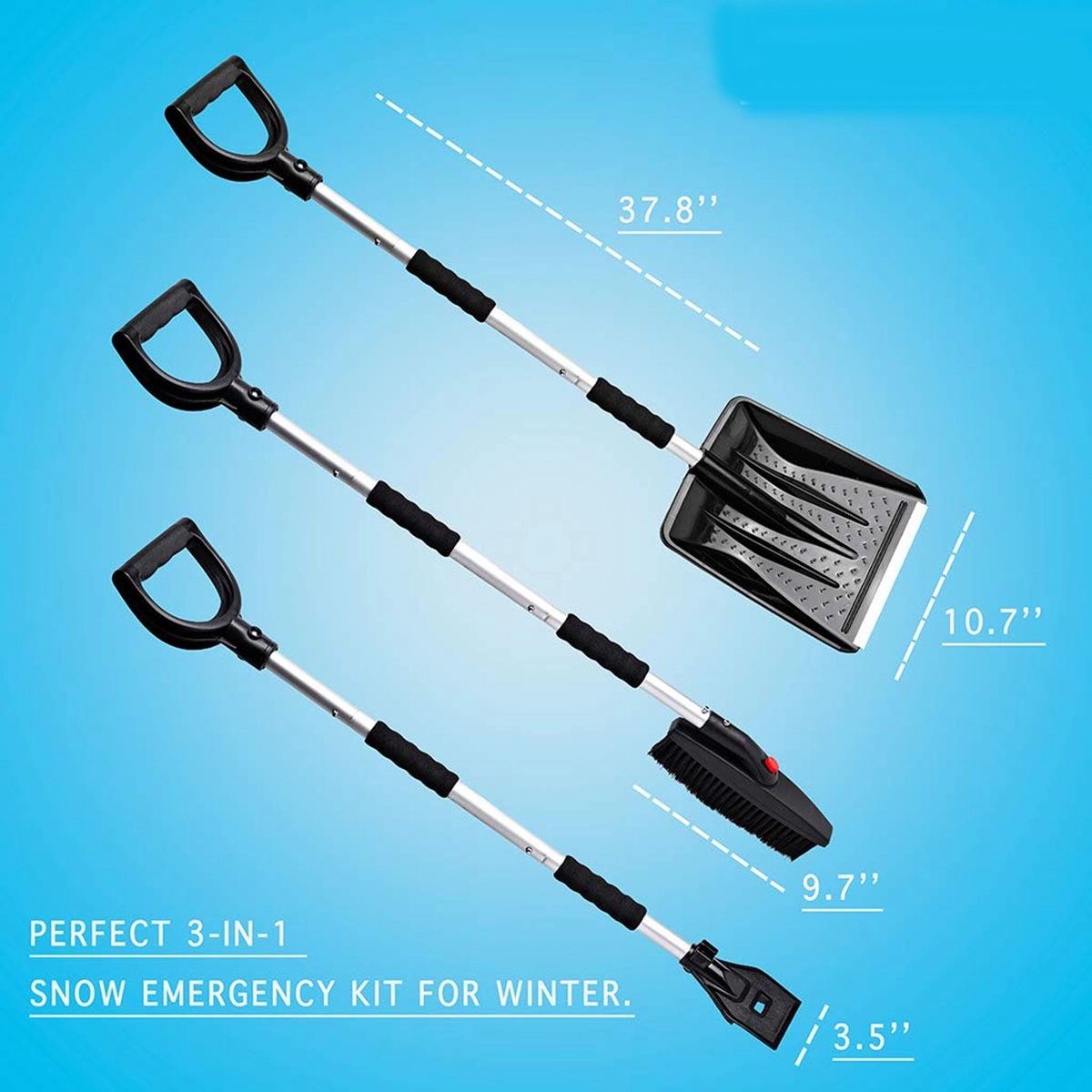 3-In-1 Snow Shovel With Brush 7