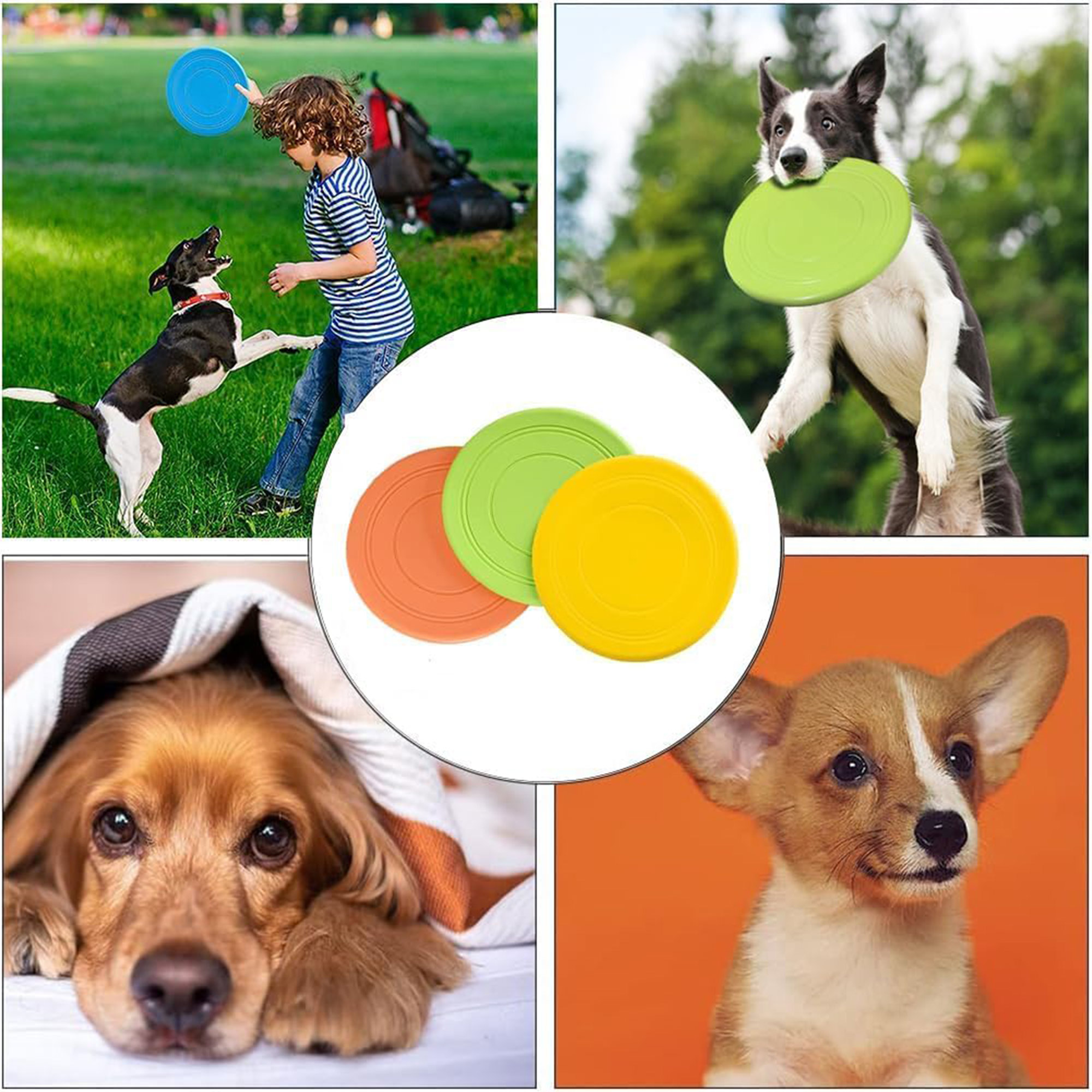 Silicone Frisbee Pet Dog Chewing Stick Toy 2