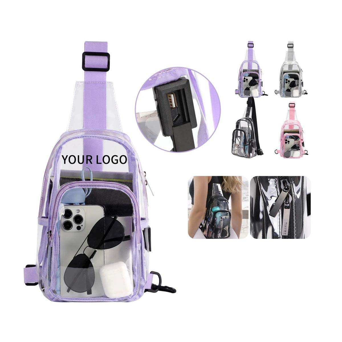Splash Proof Chest Bag with Adjustable Strap 3