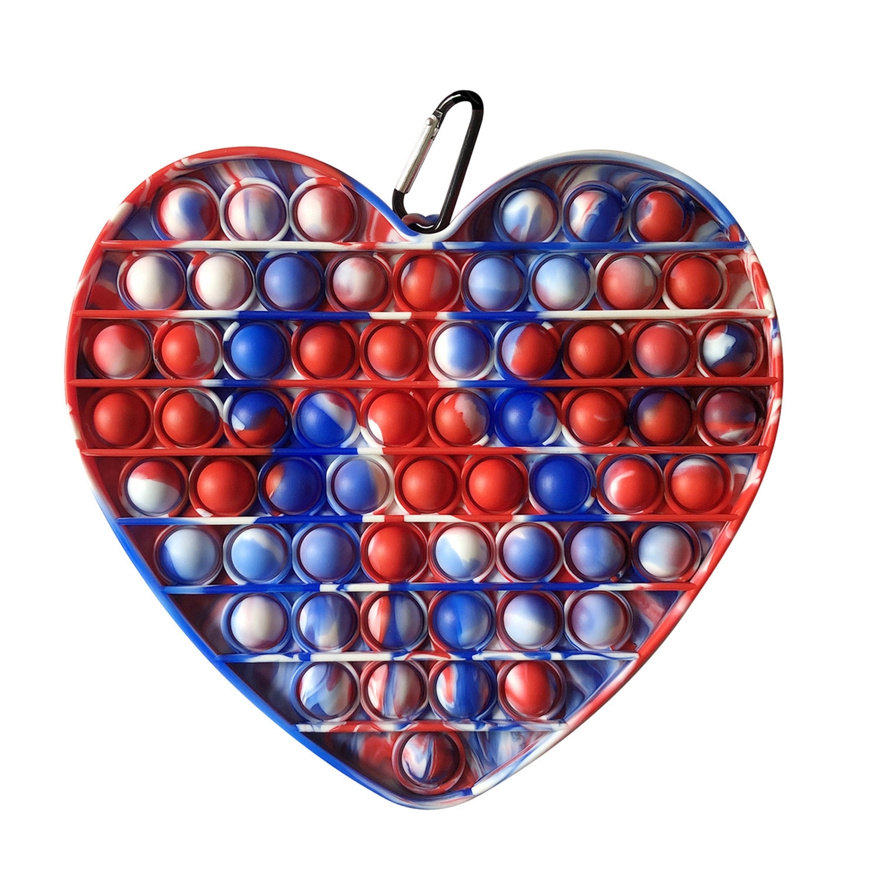 Heart Shape Large Size Camouflage Push Pop Bubble Fidget Toy 4