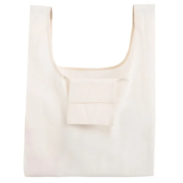 Foldable Cotton Grocery Tote Bag With Pouch, custom tote bag with logo imprint 6