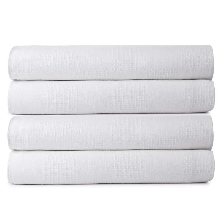 Thermal No Snag Twin Blankets White - 66X90 2
