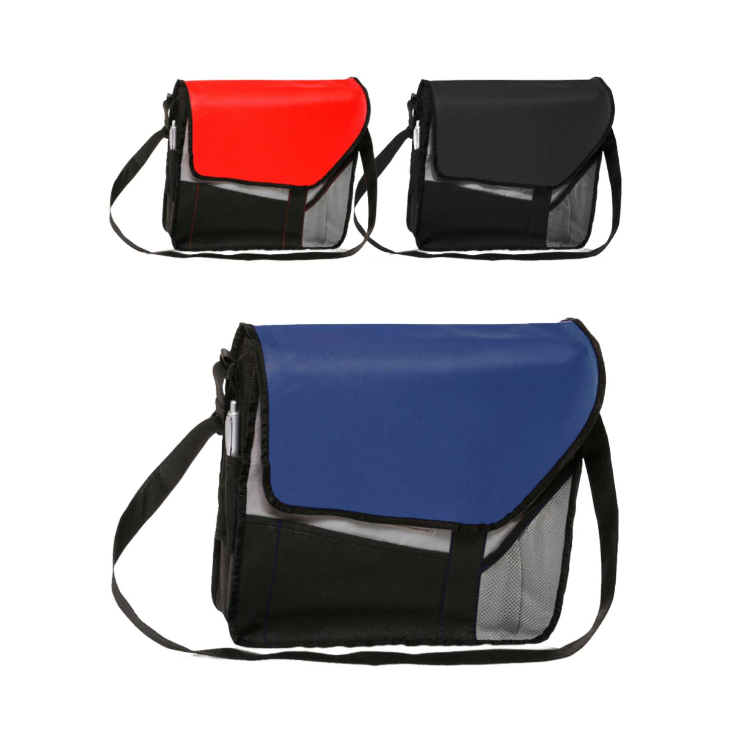 Nonwoven Slant Flap Messenger Bag with Shoulder Strap 6