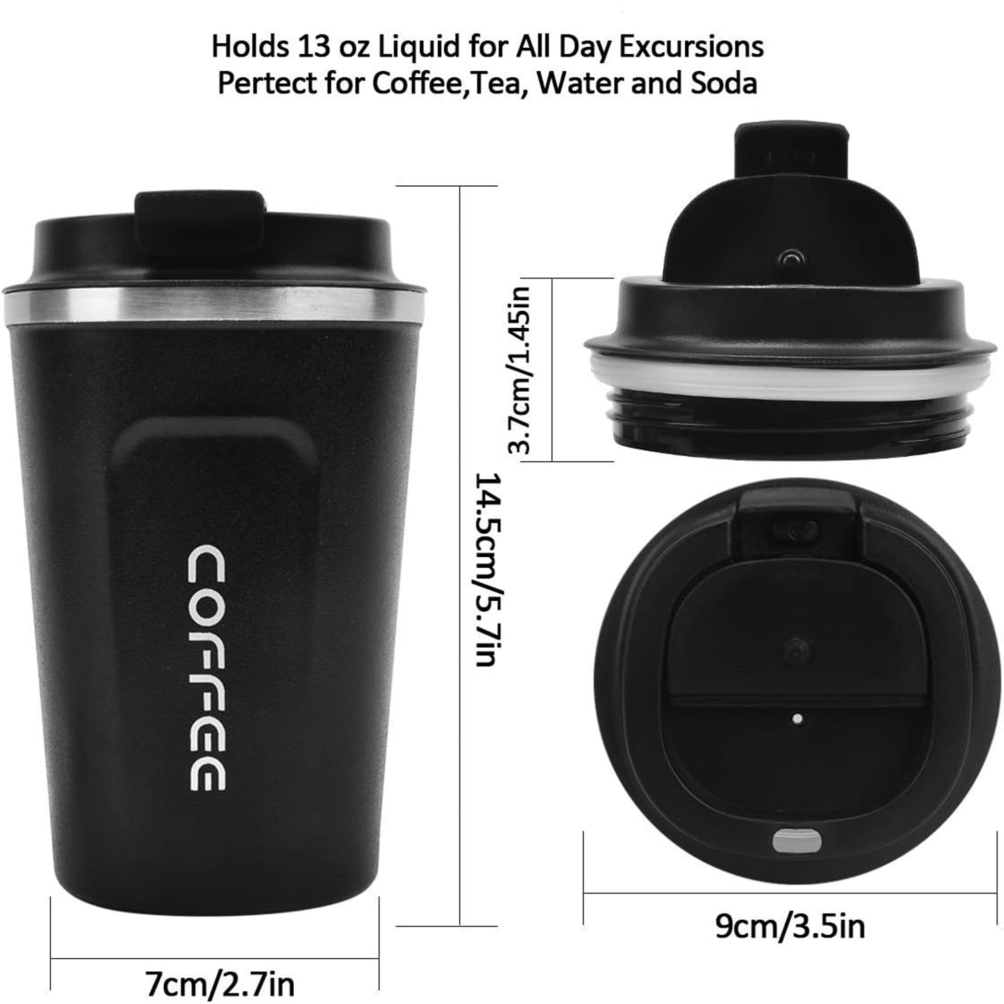 12 oz Travel Coffee Mug With Leakproof Lid 3
