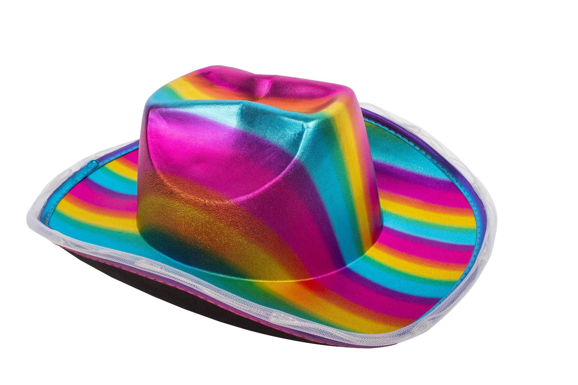 Rainbow Light Up Cowboy Hat