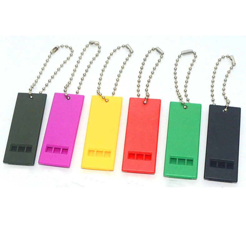Plastic Whistle With Ball Chain 2