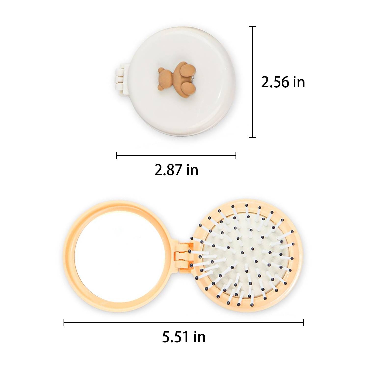 Cute Mini Carry-on Air Cushion Comb folding-hair-brush 2