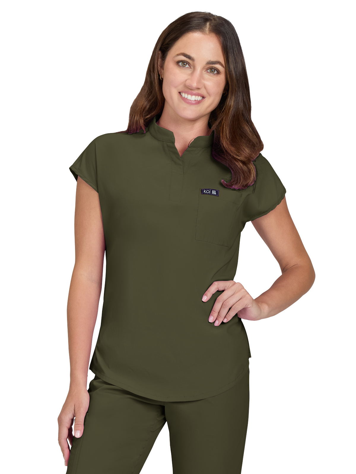 koi - Basics - Women's One-Pocket Stretch Tuck-In Ari Top 4