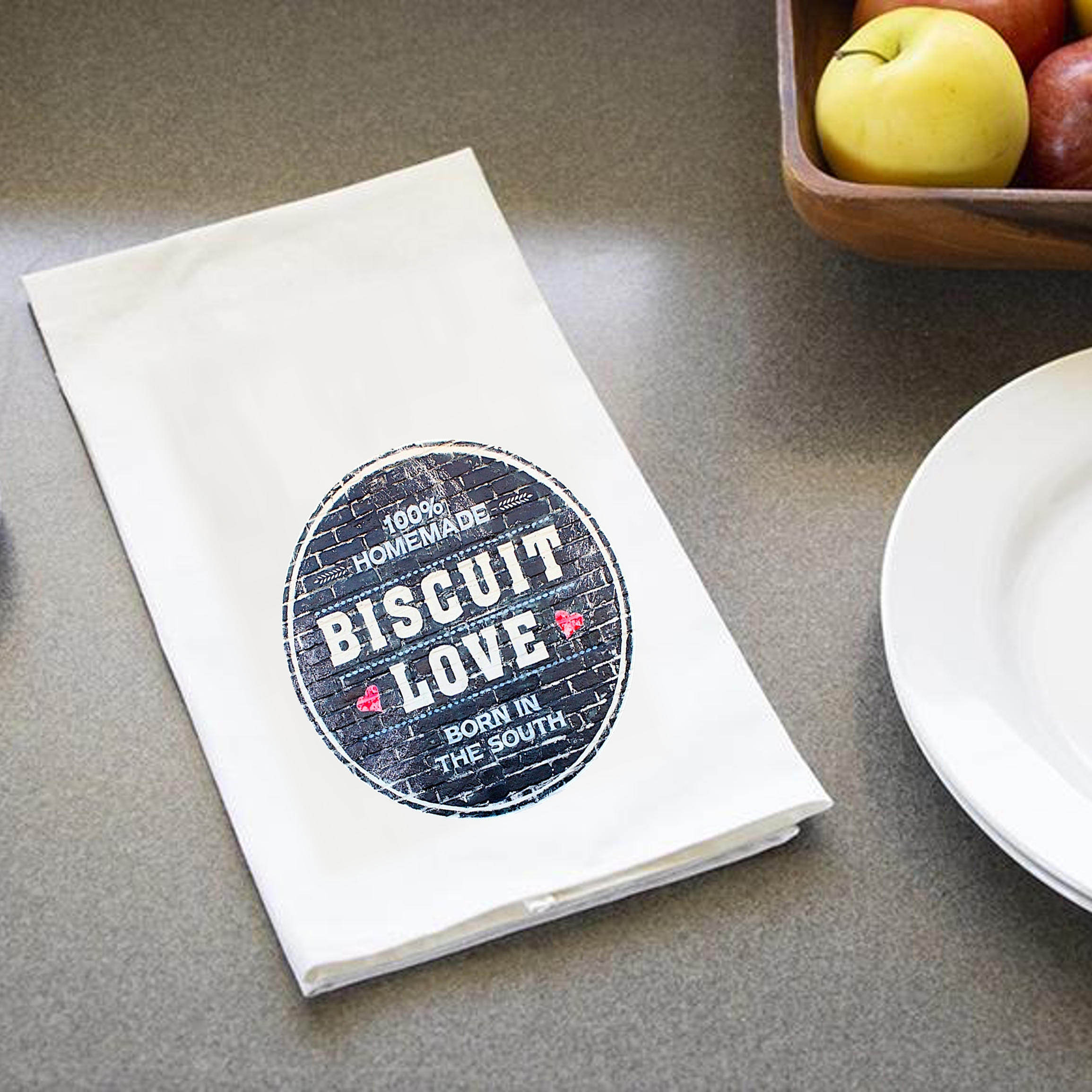 White Vintage Flour Sack Tea Towel 5