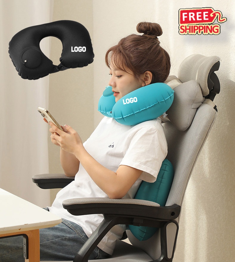 Bulk Custom Logo Inflatable Travel Pillow Wholesale for Promotional Gifts 1