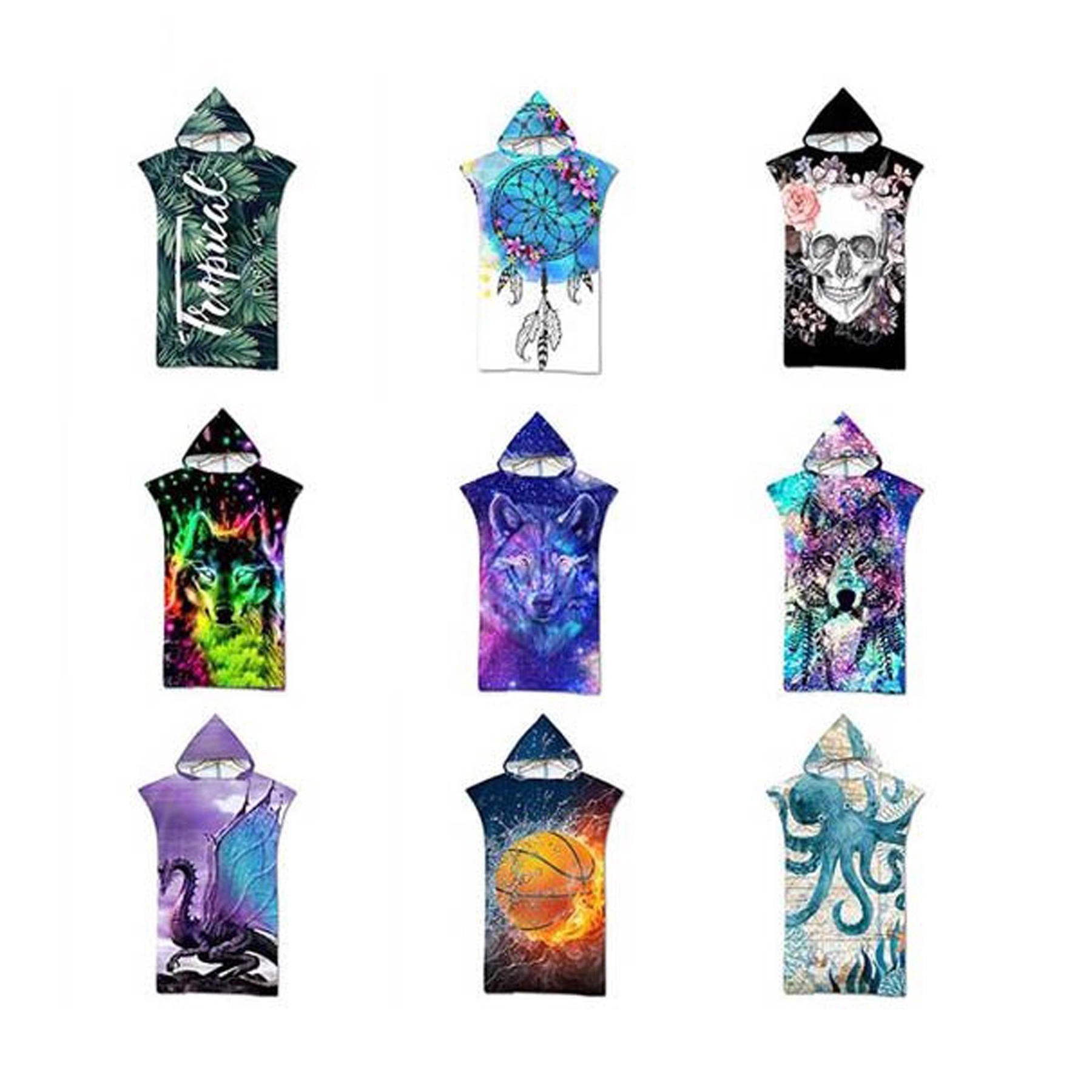 Beach Towel Hooded Cloak Cape 2