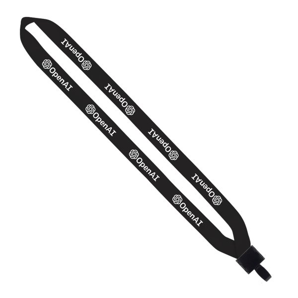 3/4" Polyester Lanyard with Non-Swivel Plastic Hook 52