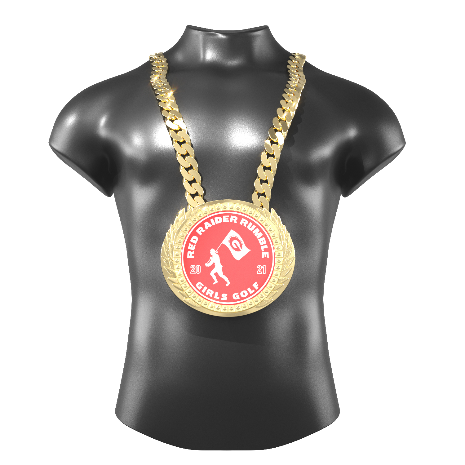 Express Vibraprint® Lite Champ Chain Medal w/ Plastic Chain 2