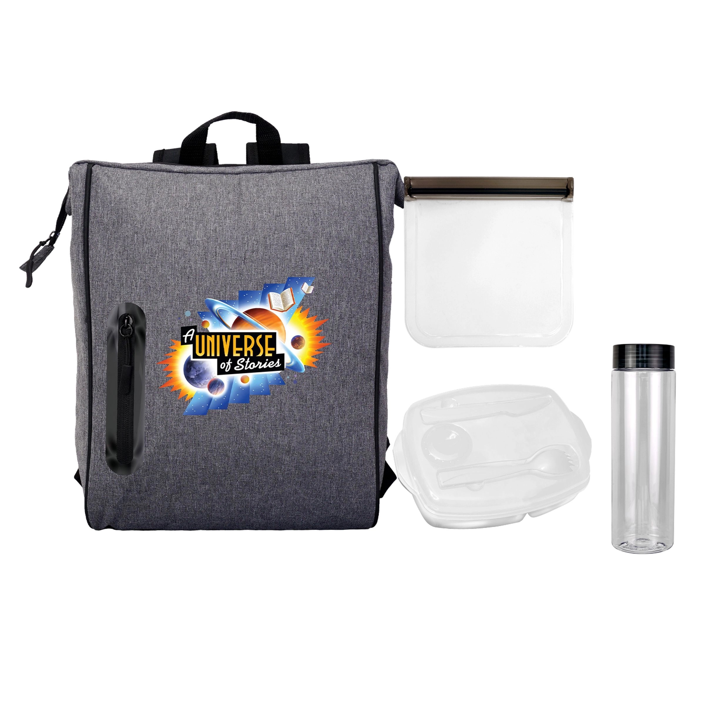 Locking Lid Sandwich & Drink Oval Lunch Cooler 9