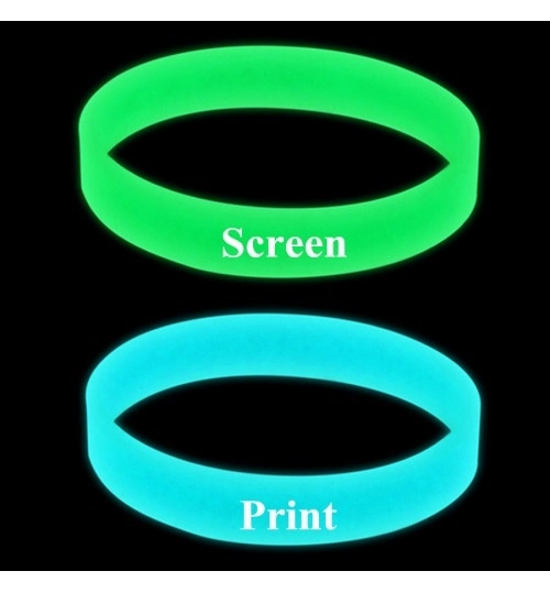 Custom Printed Glow In The Dark Silicone Bracelet 2