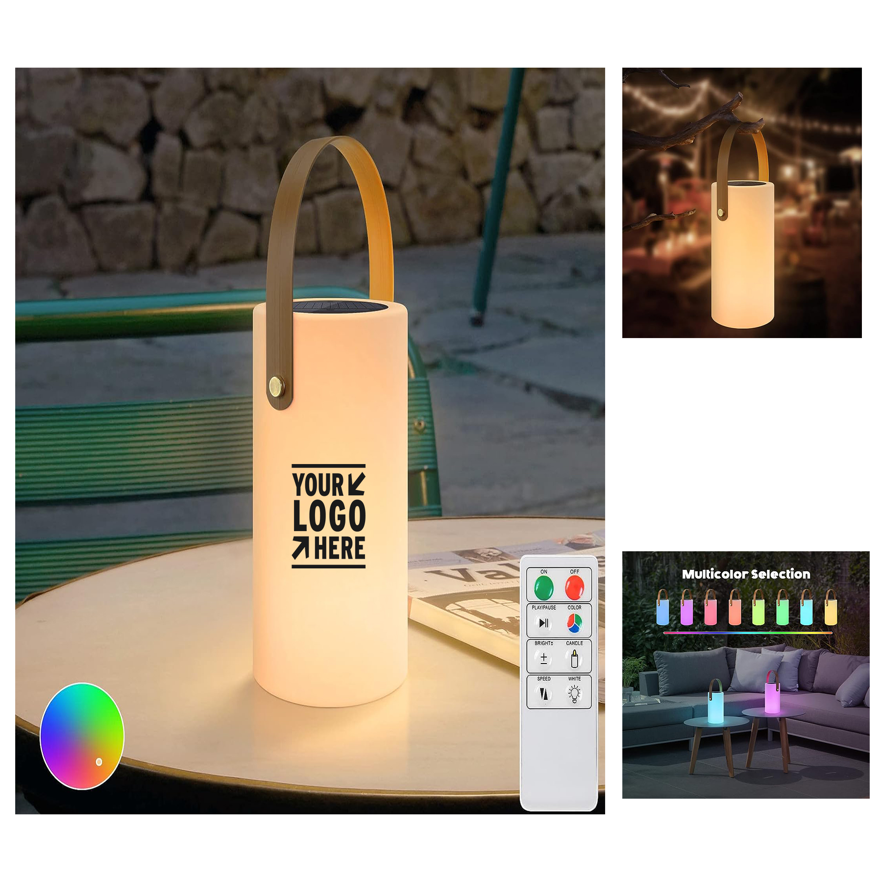 Outdoor Waterproof Portable LED Warm RGB Rechargeable Cordless Solar Table Lamp 2