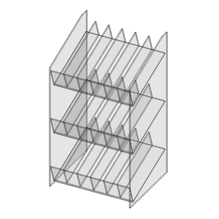 3 Tier Acrylic Beverage Display 6 Rows