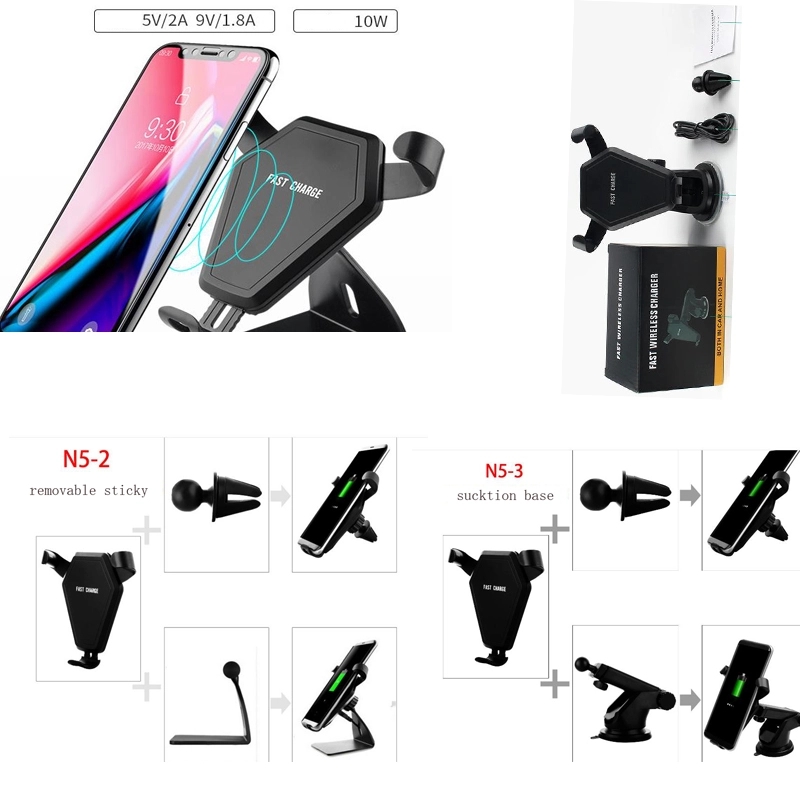 Wireless Car Charger with Touch Sensitive Clamp 10W Fast 3