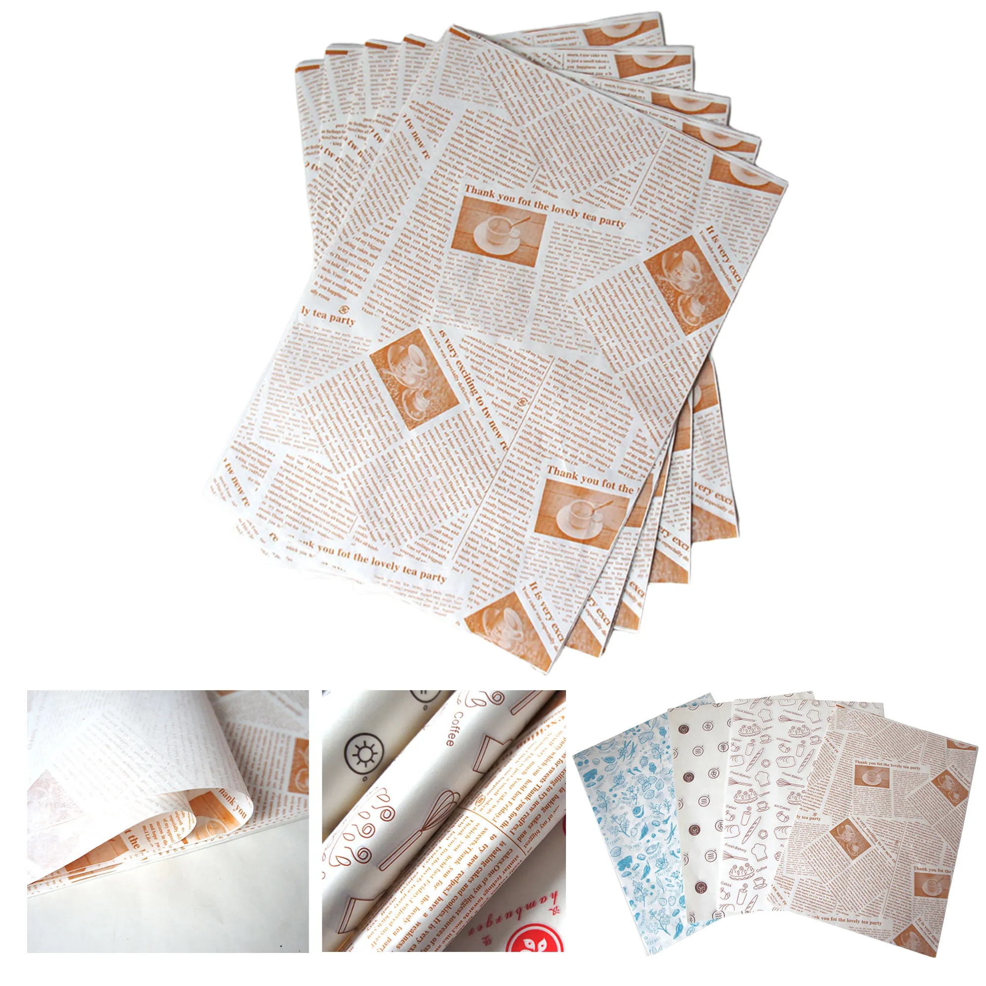 Custom Logo Hamburger Wrapping Paper 1