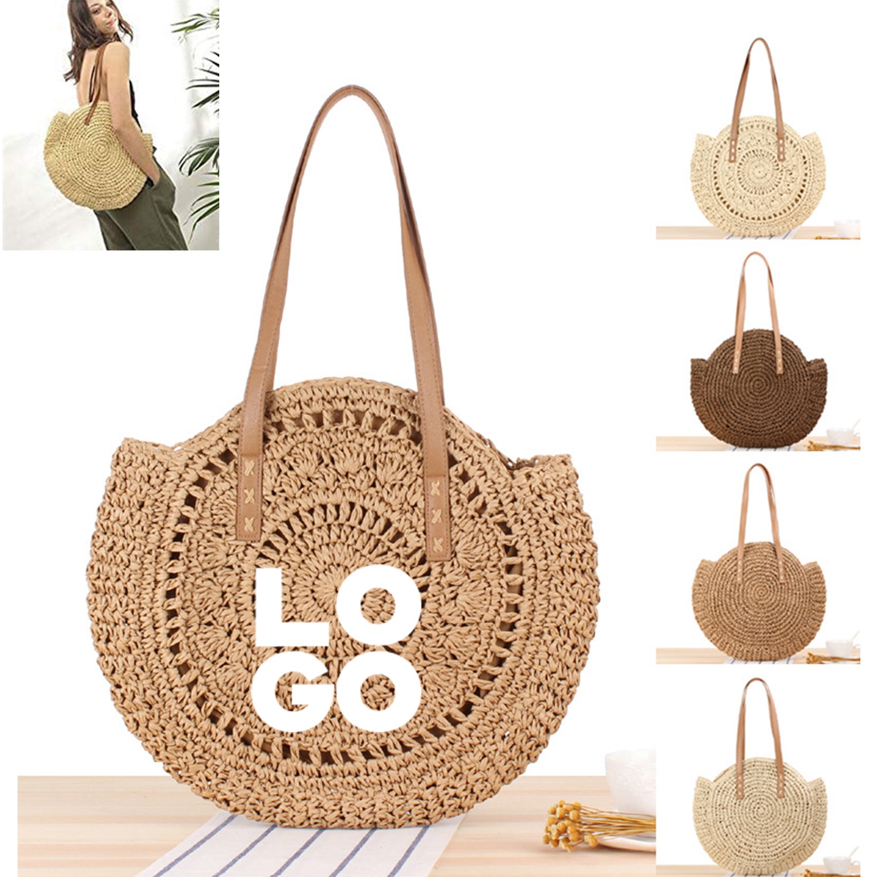 Summer Beach Handbag With Wallet 1
