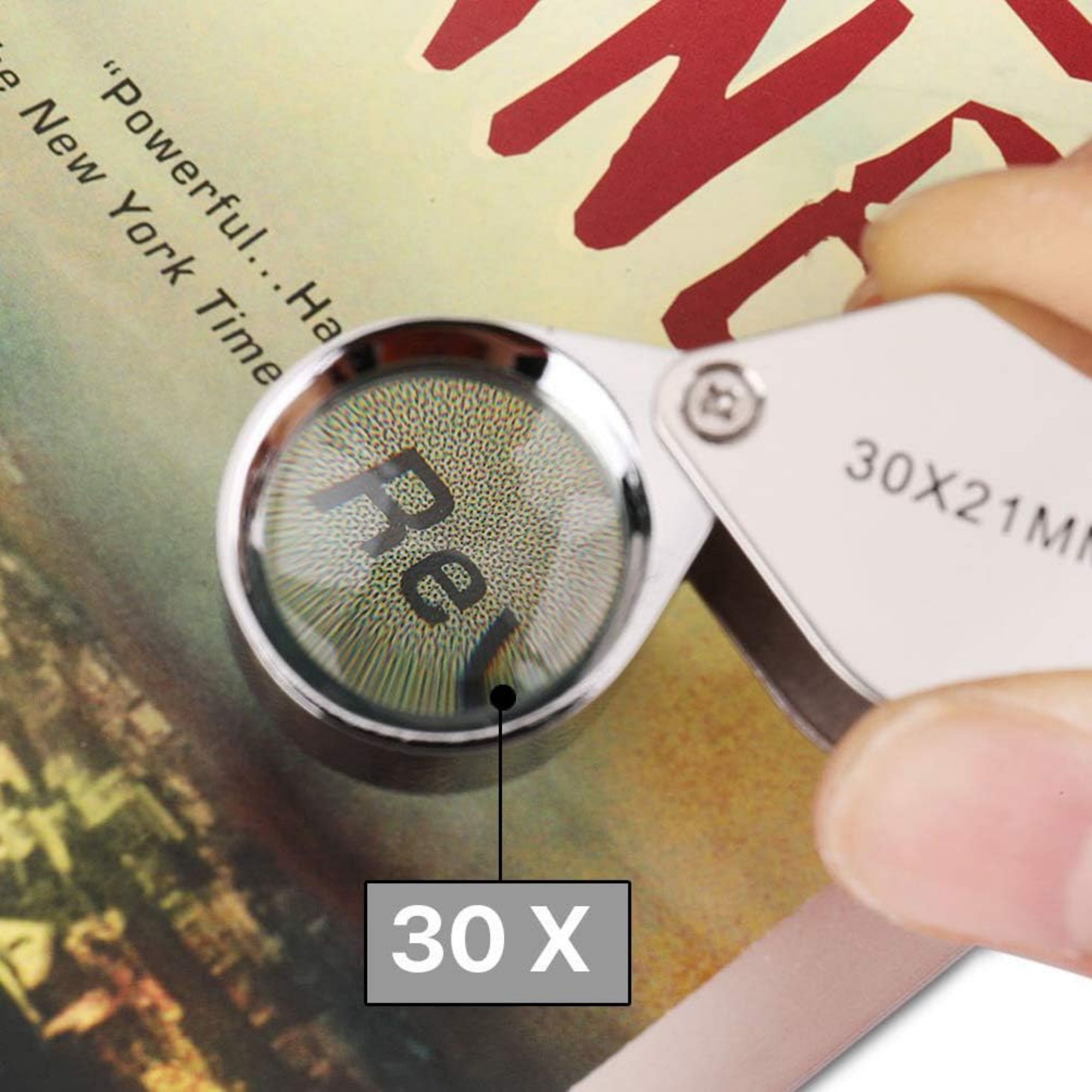 30X 21mm Mini Folding Magnifier 5