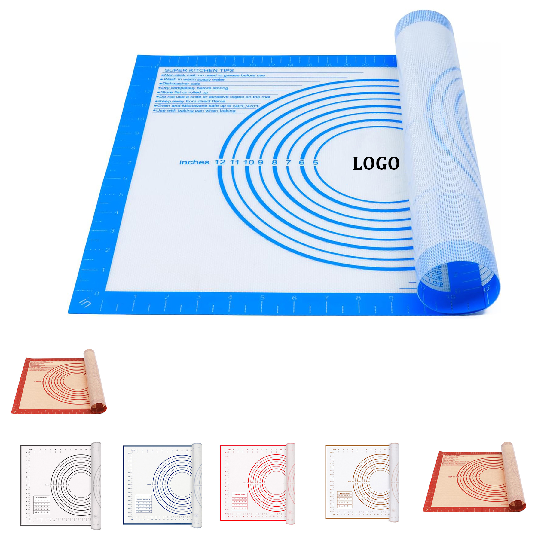 Nonstick Silicone Pastry Baking Large Mat 8