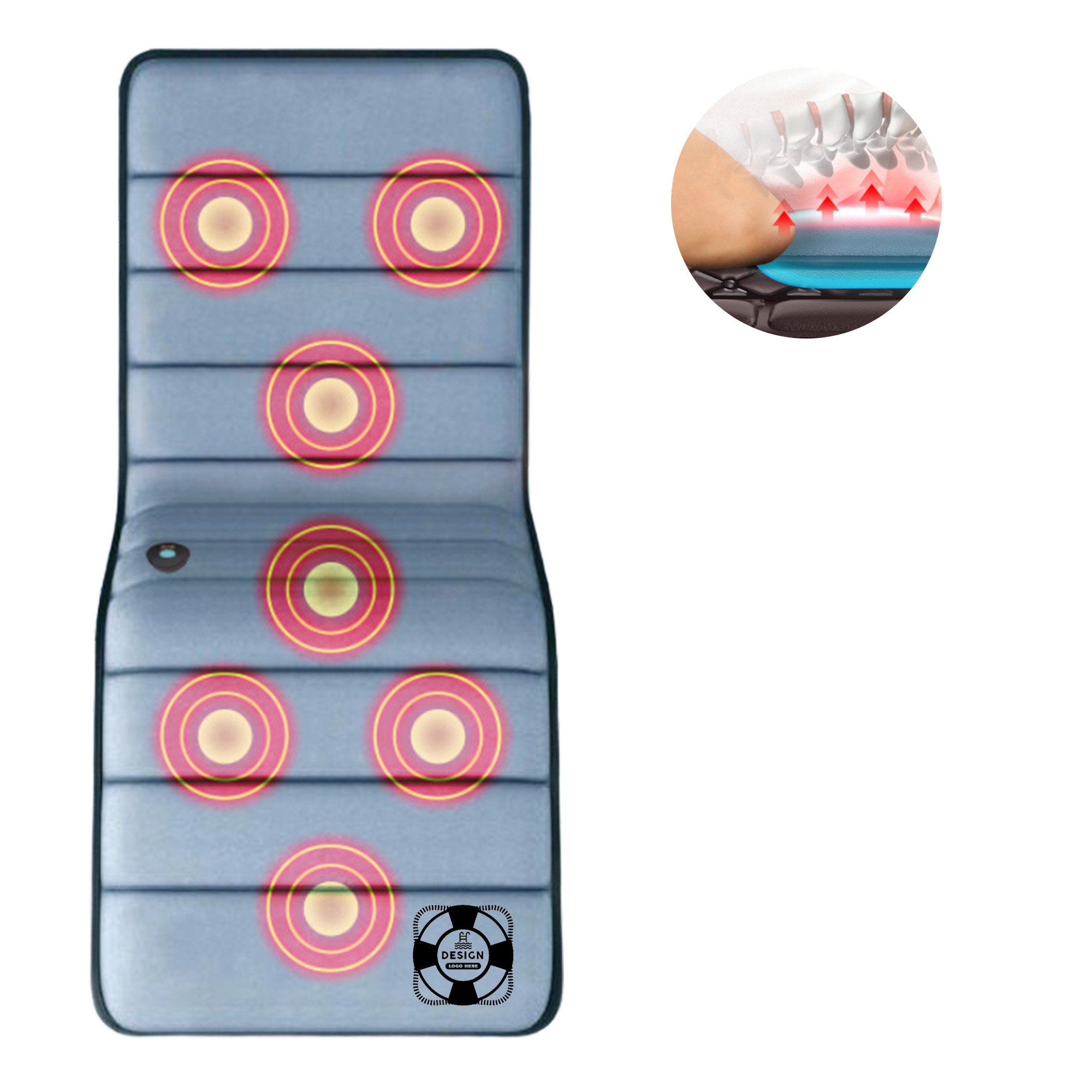 MOQ 50 Multifunctional Electric Massage Cushion for Neck and Lumbar Relief 2