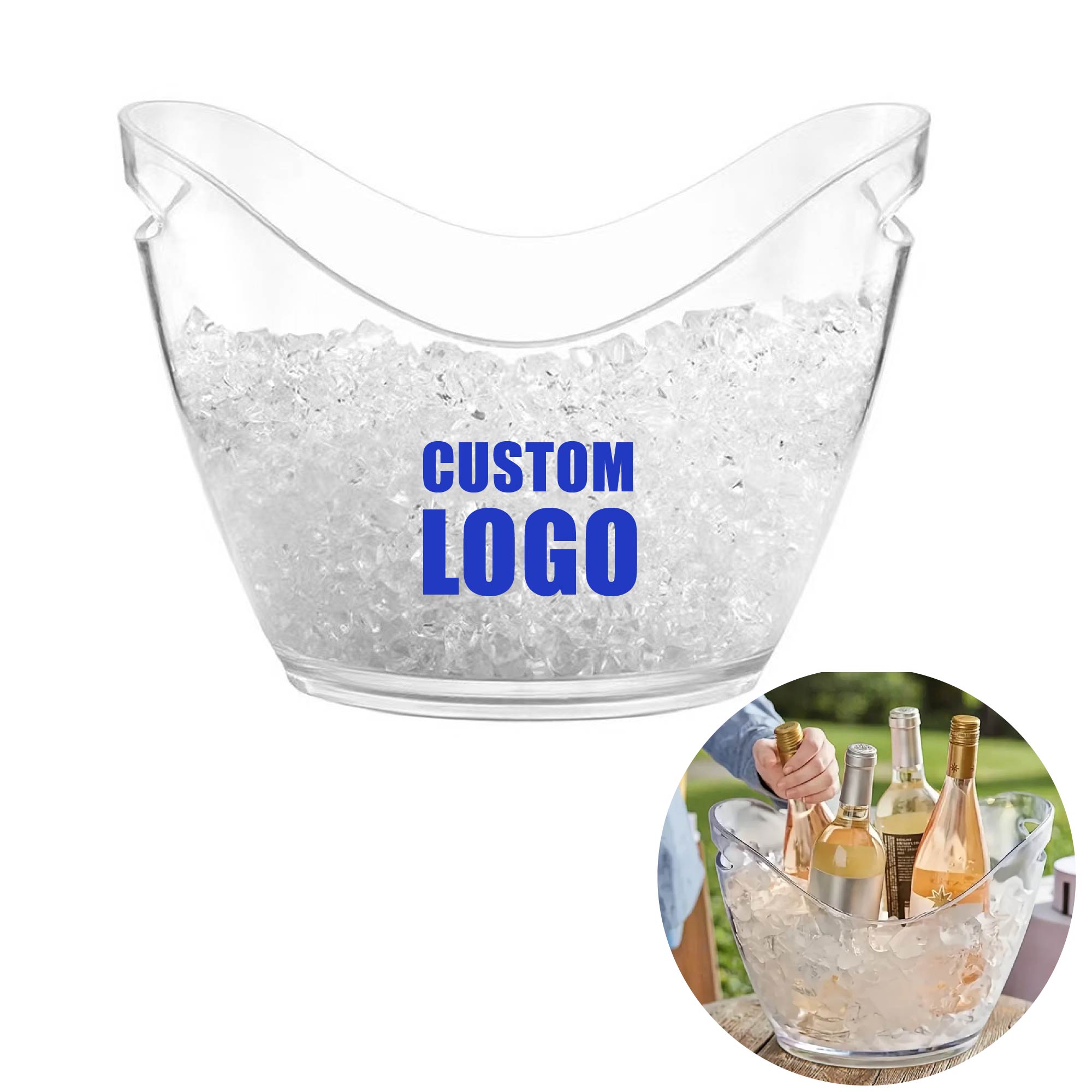 MOQ 1 pcs Clear Plastic Beverage Cooler 1