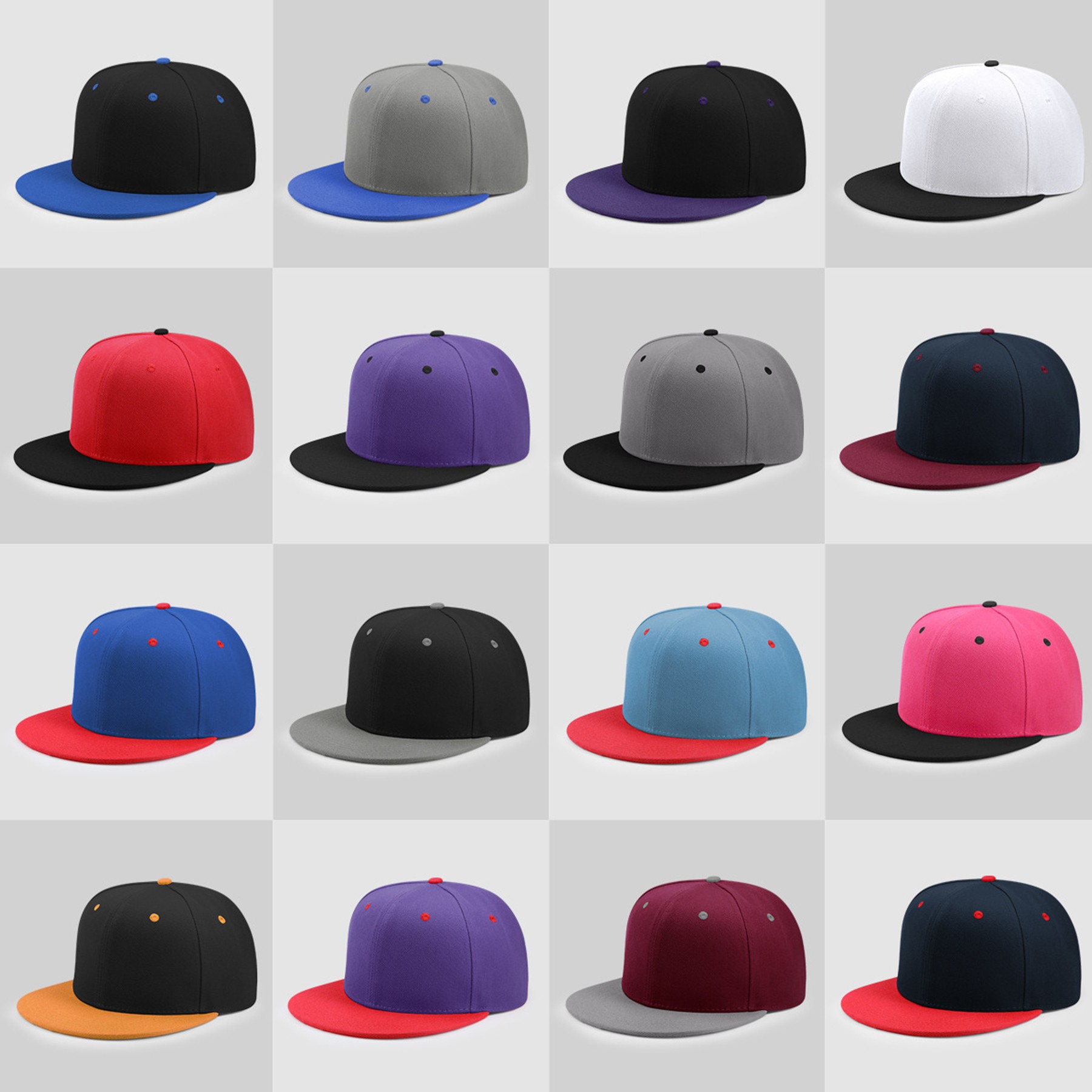 Two-tone hip-hop baseball cap 2