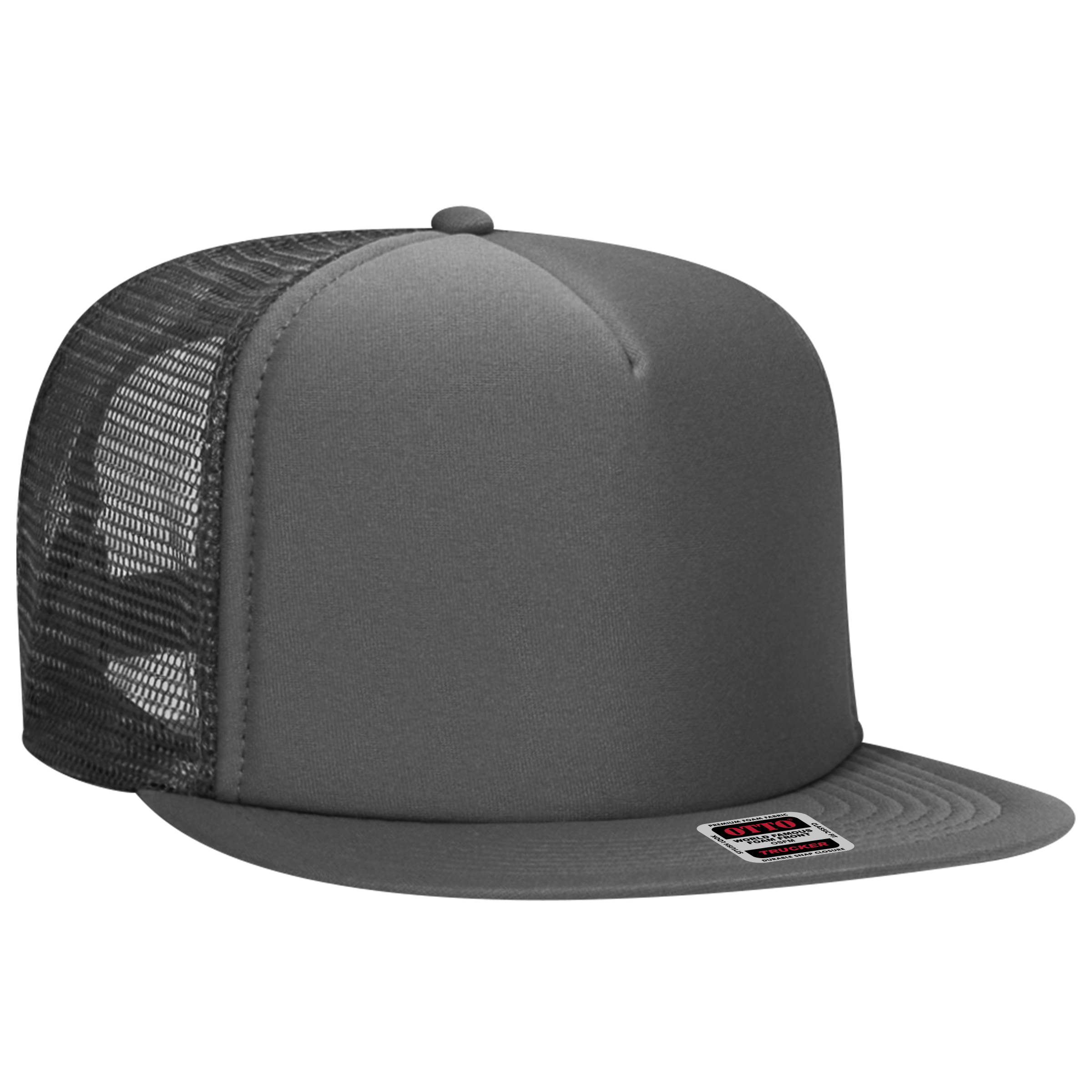 OTTO CAP® OTTO SNAP 5 Panel High Crown Mesh Back Trucker Snapback Hat 12