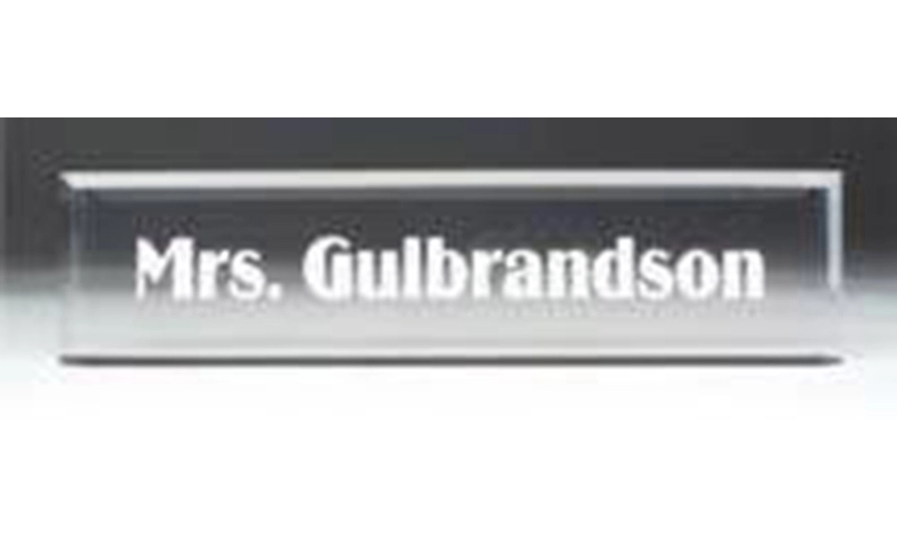 Black Acrylic Desk Wedge (10" x 2") 1