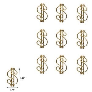 Dollar Shaped Paper Clips with Tin Box 10