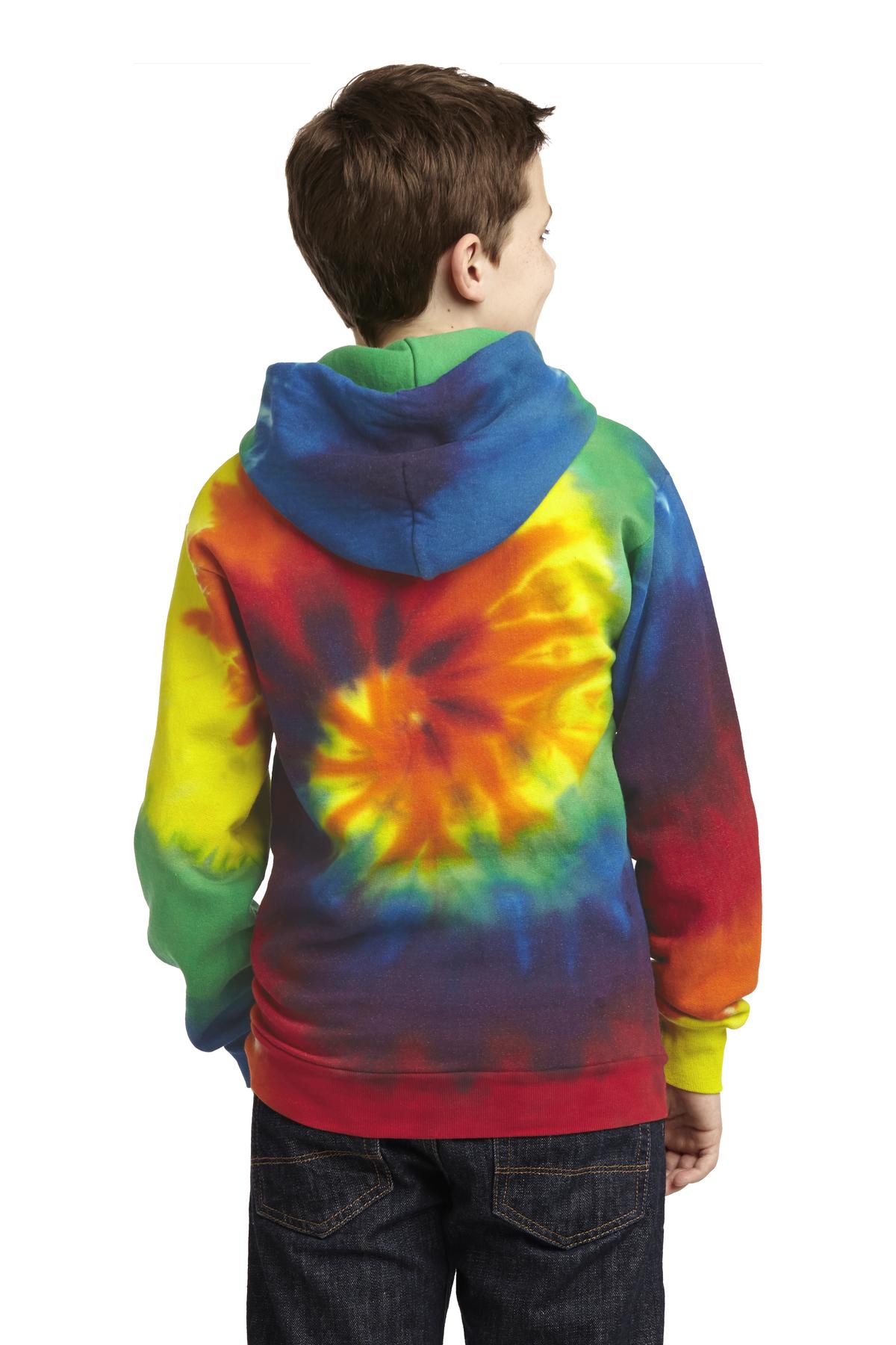 Port & Co Youth Tie-Dye Pullover Hooded Sweatshirt. PC146Y 35