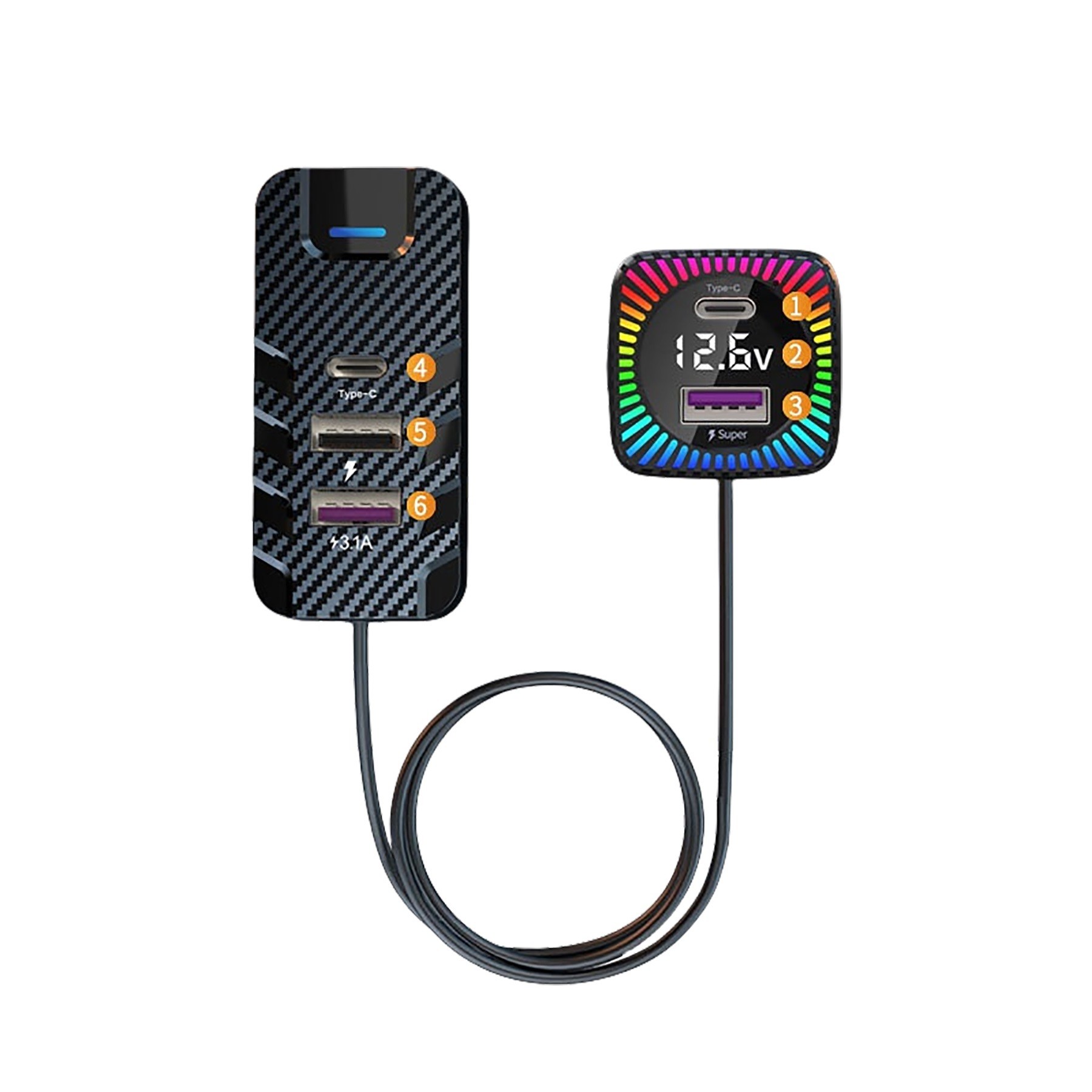 Multi Port Car Charger 5