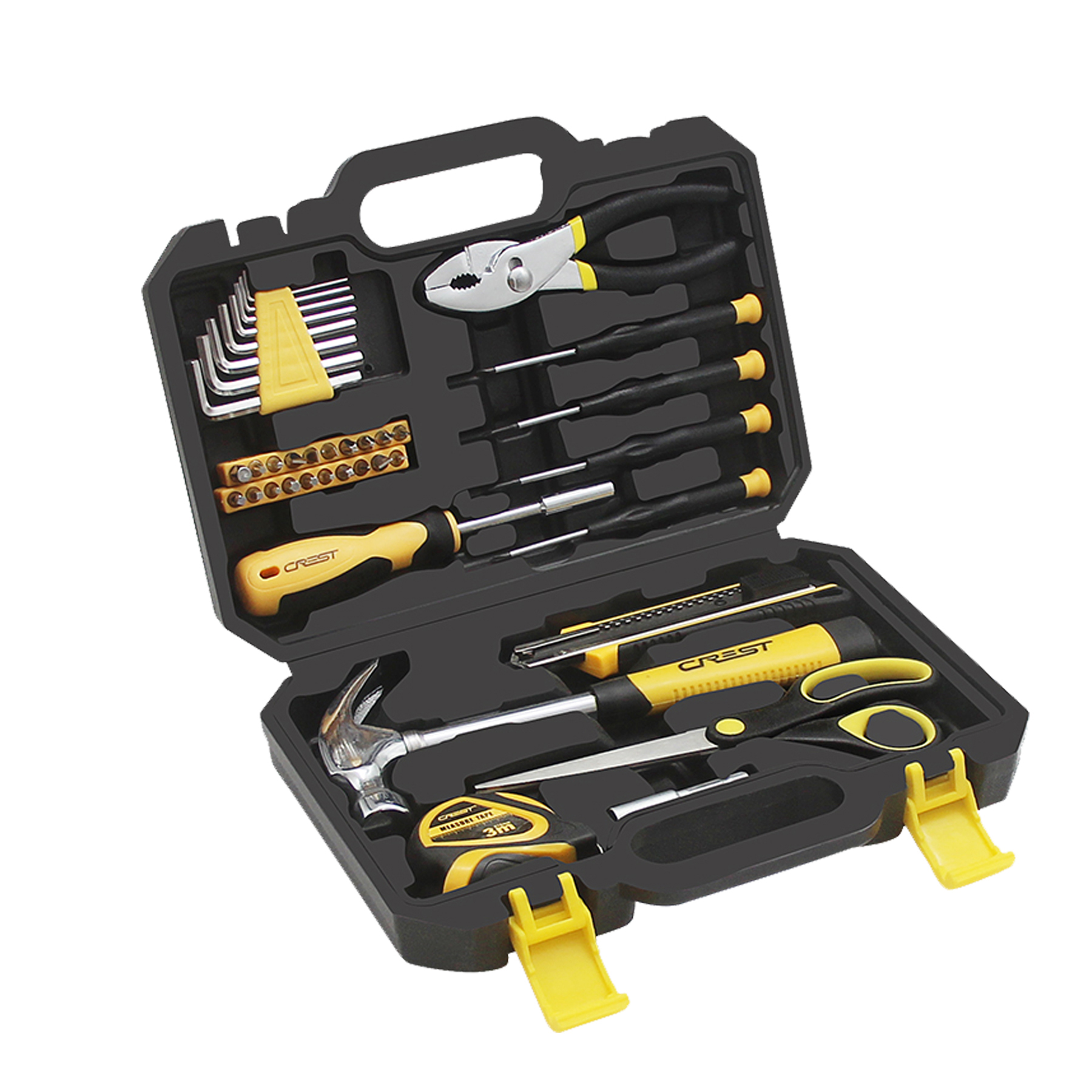 HandyPro 40pc Household Toolbox Set with Hammer, Screwdrivers, and Tape Measure 8