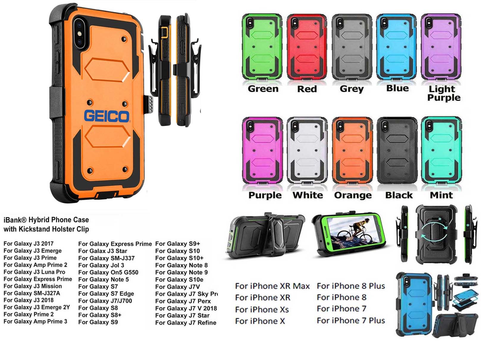 iBank ® Shockproof Case for iPhone 16, 16 Plus, 16 Pro, 16 Pro Max. Free Shipping 1