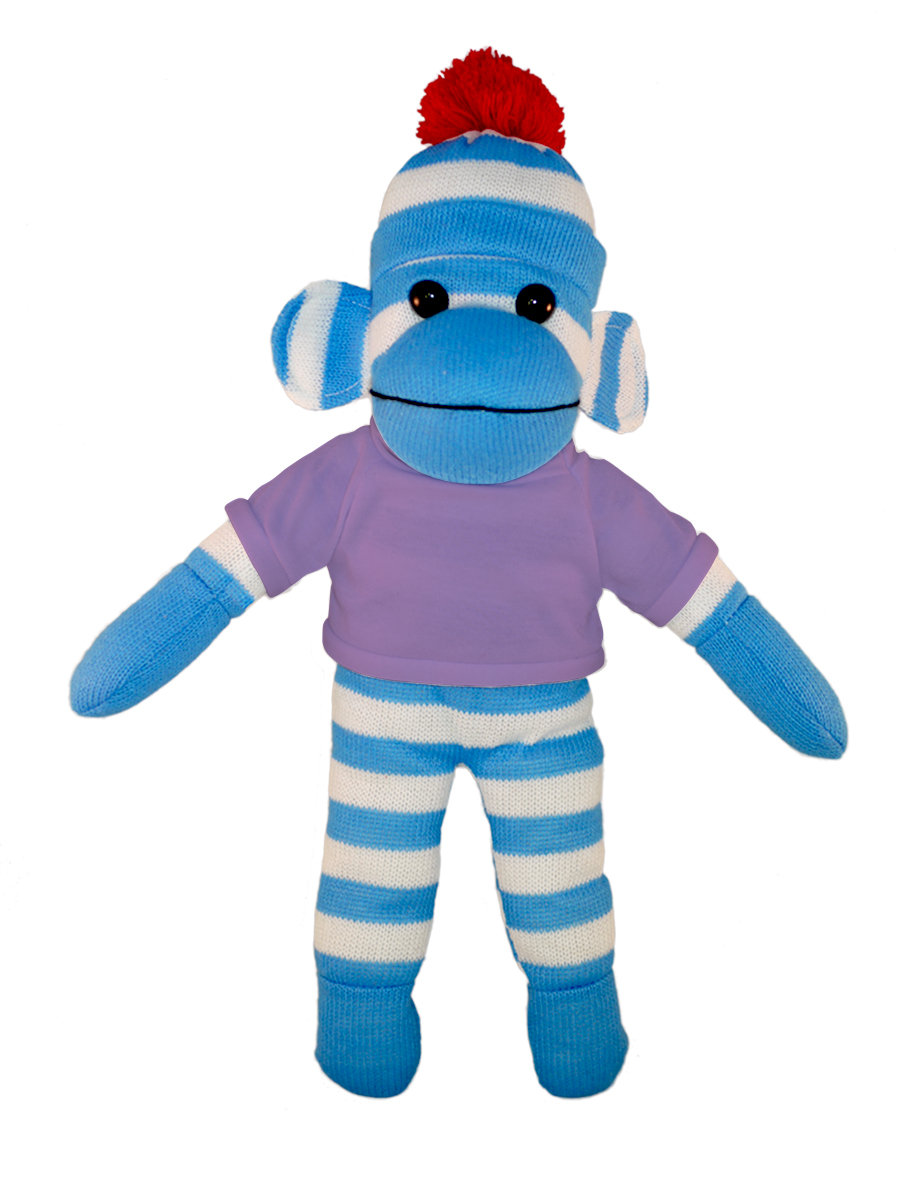 Blue Sock Monkey with Tee 8