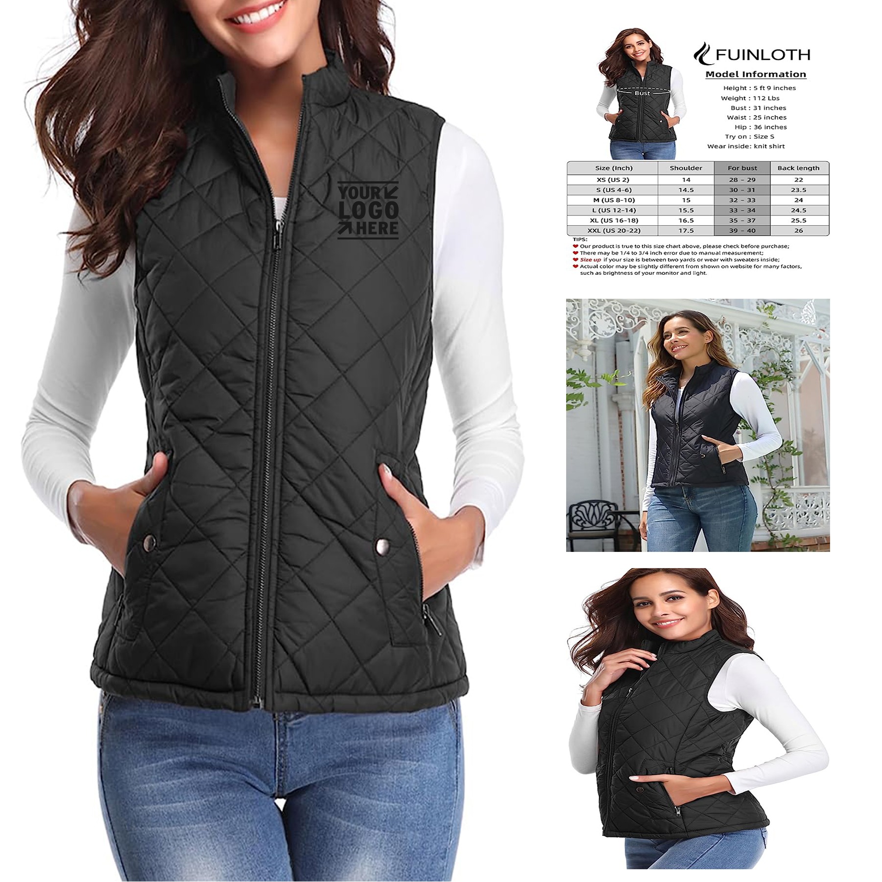 Women's Quilted Vest 1