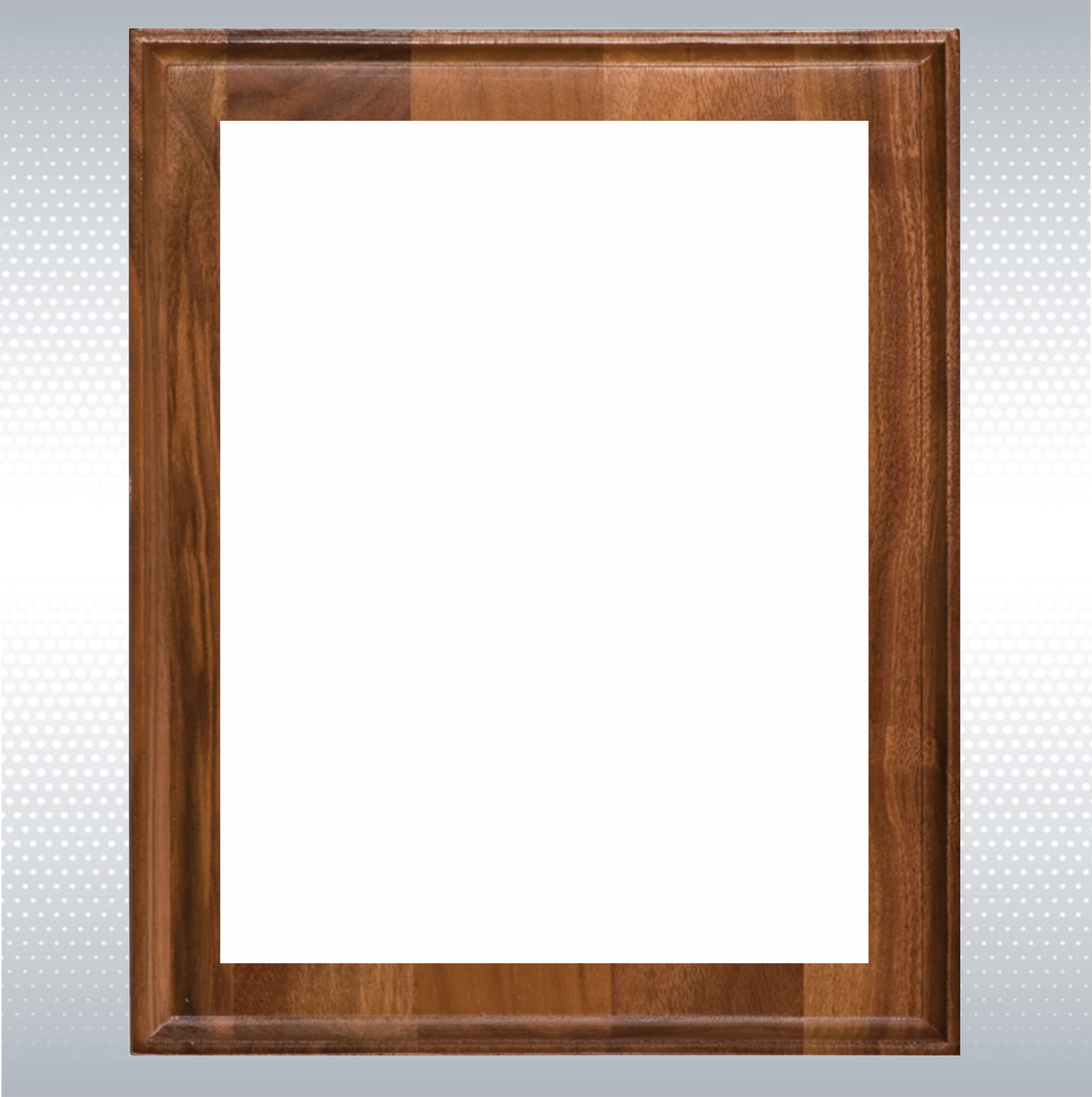 Walnut Wood Plaque w/Full Color Sublimated Plate 12